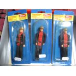 Three Wilesco #Z312 Fireman (Flexible Doll) Model Figure Suitable for Live Steam Model Engines,