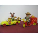 Two Original Corgi Magic Roundabout Vehicles, Brian car and Mr McHenry Trike, both, fair/good.