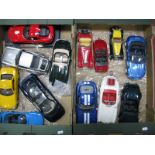 Thirteen Diecast Model Sports Cars by Tonka, Burago, Maisto, Franklin Mint, 1:18th scale (10) 1:24