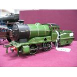 A Hornby 'O' Gauge No 501 Clockwork Loco/Tender, 0-4-0 LNER green R/No 1842, good condition and