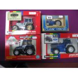 Four Boxed 1:32nd Scale Diecast Model Tractors, by Britains, ERTL comprising of Britains #5892