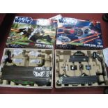 Two Boxed Scalextric Star Wars Slot System Sets, 1:64th scale Death Star Attack, 1:32nd scale Battle