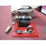 A Mamod S.E.2 Stationary Steam Engine, model has been steamed, burner and funnel present; boxed