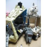 Four Original Star Wars Trilogy Plastic Vehicles, including Kenner Darth Vader's Star Destroyer