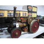 A Mid XX Century Live Steam Scale Model of A Traction Engine, perhaps to a crude one inch scale, gas