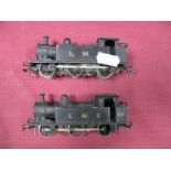 Two OO Gauge Kit Built White Metal Class R1 0-6-0 Tank Locomotives, LMS black - one three rail