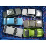 A Quantity of 1/25 Scale or Similar Diecast Cars by Politsil, including Fiat Polizia, Alfa Romeo