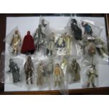 Twenty Original Star Wars Trilogy Plastic Figures, including Darth Vader with black vinyl cape,