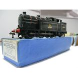 A Hornby Dublo EDL17 0-6-2 Tank, three rail, gloss black, R/No. 69567, very good, but has been