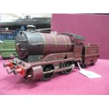 A Post War Hornby 'O' Gauge No 501, 0-4-0 Locomotive and Tender, clockwork, LMS finish, playworn.