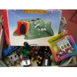 A Quantity of Lehmann Gnomy Plastic Railway, a plastic Lehmann bus, boxed and a Hornby 'OO' tunnel.