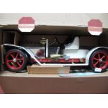 A Mamod SA1 Steam Roadster, model has been steamed, steering extension, funnel, burner,