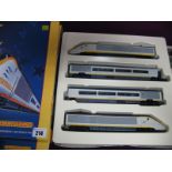 A Hornby 'HO' Gauge Eurostar Train Pack, class 373 powered low/dummy plus two passenger coaches, box