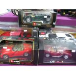 Three 1:18th Scale Diecast Model Sportscars by Burago, MB sales, inc Burago #3025 Dodge Viper RT/