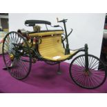 A Franklin Mint 1:18th Scale Diecast Model 1886 Mercedes Benz Patent Motor Wagen, no box or