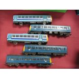 Tri-ang OO Gauge Three Car DMU, BR blue (M79079 and M79632), unboxed, playworn. plus Hornby L6360