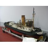 A Kit Built 'Caldercraft' Imara Twin Screw Berthing Tug Boat, 1/32nd scale, battery powered, twin