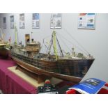 A Kit Based Remote Control Operated Super Detailed Extremely Well Built Scale Model Steam Tramp