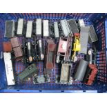 A Quantity of OO Gauge Unboxed Rolling Stock, by Airfix, Jouef, etc - tankers, mineral wagons,