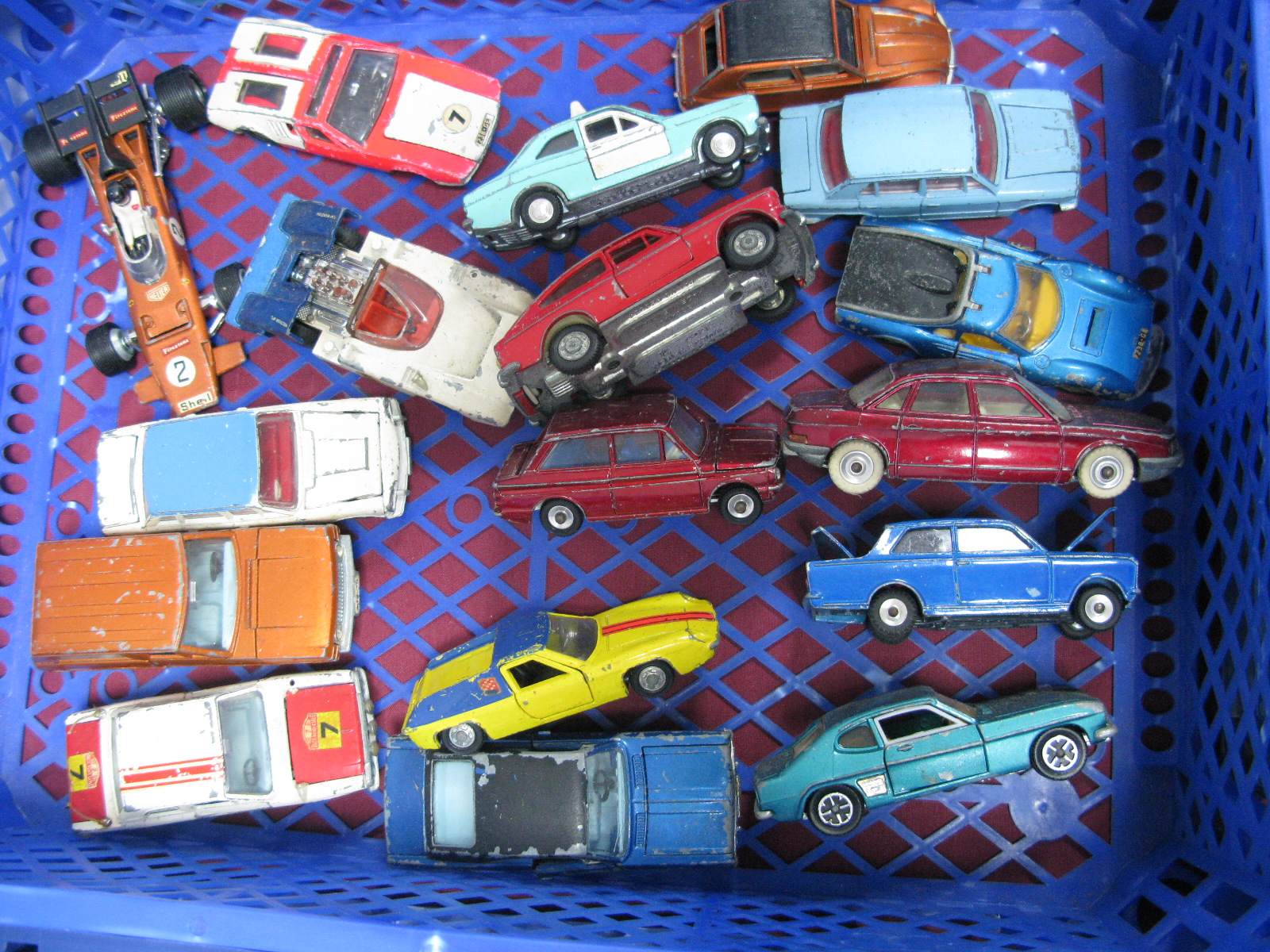 A Quantity of 1960's/1970's Dinky Diecast Toys, all cars, racing cars, including Ford Capri, Lotus