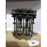 A Stuart or Similar Compound Twin Marine Engine, flywheel/base missing, as well as other small