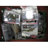 A Quantity of Piece Work Diecast Military Model Aircraft, by Fabbri; together with seven boxed Corgi