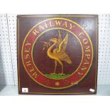 A Good Quality Reproduction of a Mersey Railway Company Wooden Carriage Board.