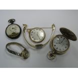 Thomas Russell & Son Gold Plated Cased Hunter Pocketwatch, an Oris slim openface pocketwatch, ladies