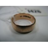 A 9ct Gold Wide Wedding Band.