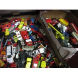 Matchbox, Corgi and Other Playworn Diecast Vehicles:- Two Boxes