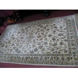 Middle Eastern, Allover Floral Rug, on beige ground, 260 x 166cm