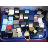 A Collection of Assorted Empty Ring Boxes:- One Tray
