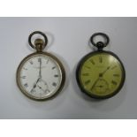 Thos Russell & Son Liverpool; A Gold Plated Cased Openface Pocketwatch; together with a hallmarked