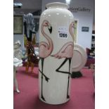 A Moorcroft Pottery Vase, painted in the Flamingos pattern, designed by Nicola Slaney, shape 161/11,