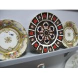 A Royal Crown Derby Imari Plate, 1128 pattern, together with a pair of Rosenthal plates. (3)