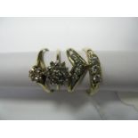 A 9ct Gold Ladies Cluster Ring, with three 9ct gold ladies dress rings. (4)