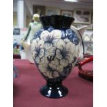 A Moorcroft Pottery Vase, painted in the Youth Blue pattern, limited edition no. 5/15, impressed and