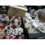 Commemorative China, steak plates, Aynsley posies etc:- One Tray and One Box