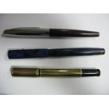 A Waterman's Ideal Fountain Pen, (propelling nib), a Blackbird self filling pen (14c-5885 nib) and a