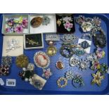 A Collection of Assorted Costume Brooches:- One Tray.