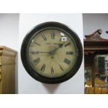 Early XX Century Wall Clock, inscribed "Osbert Skinner Sheffield", with a white dial, Roman