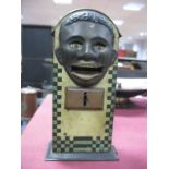 A Scarce Early XX Century Novelty Tinplate Money Bank, 'Lyons Tea - A Real Money Saver', printed D.