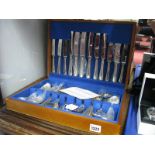 A Six Setting Canteen of Plated Cutlery, in original fitted case.