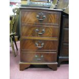 A Mahogany Filing Cabinet, with sciver top and two deep drawers.