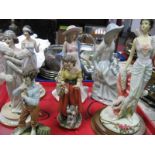 Leonardo Figures, Capodimonte figures of a boy and girl etc:- One Tray