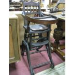 An Early XX Century Mahogany Metamorphic Child's Chair.