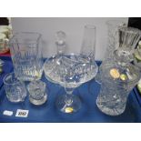 Royal Brierley Glass Vase, Bohemia glass decanter, etc:- One Tray (Boxes)