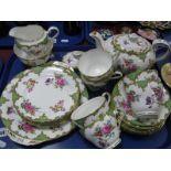 An Aynsley China Tea Service, with floral decoration.