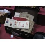 Wills, Players, Gallahers Cigarette Cards, leather case.