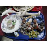Royal Worcester Mr Punch Candle Snuffer, four Capodimonte style Choir boys, Wedgwood bowl, jug,